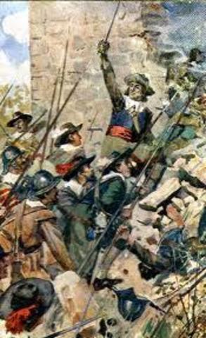 Cromwell and his army crush an uprising in Ireland