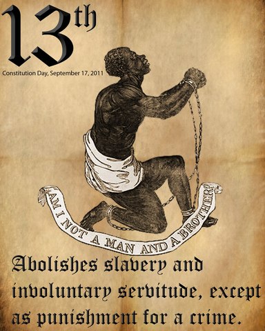 The 13th Amendment, abolishing slavery, is ratified.