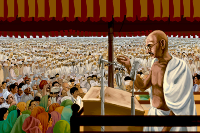 Gandhi developed his theory of Satygraha