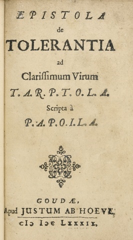Epistola de tolerantia (A letter concerning toleration)