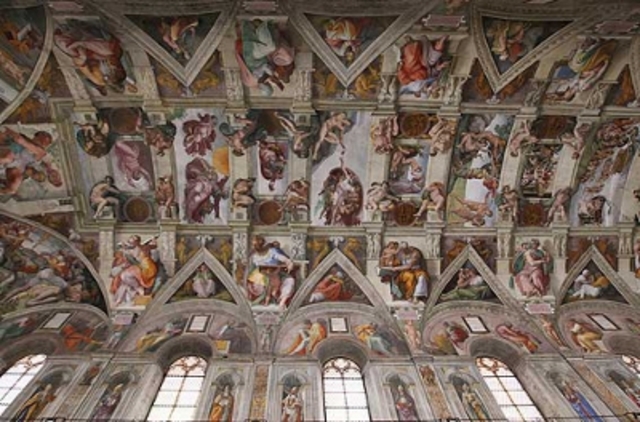 Work on the Celing of the Sistine Chapel Begins.
