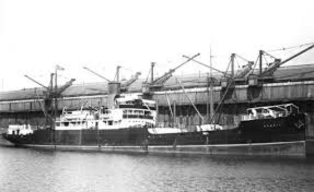 First Merchant Ship sunk by Germans