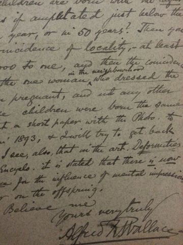 Recieves Alfred Russel Wallace's letter