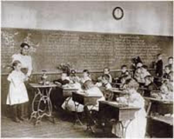 Begins his education