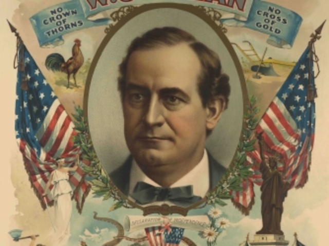 William Jennings Bryan electrified the Democratic convention with his "Cross ofGold" speech and received the party's nomination,