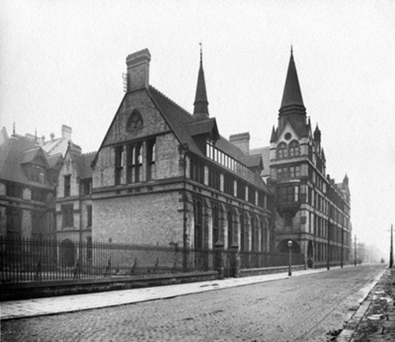 The founding of the Royal Manchester school of Medicine and Surgery.