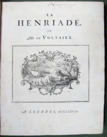 Voltaire publishes Henriade