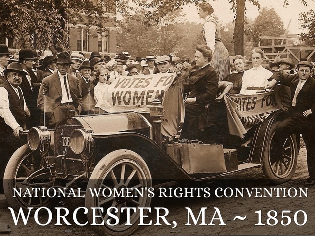 Organized the first national women's rights convention in Worcester, Massachusetts