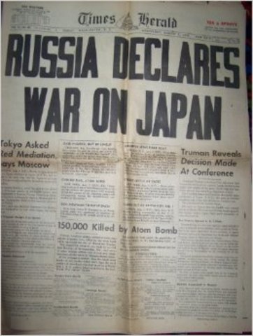 Russia Declares war on Japan