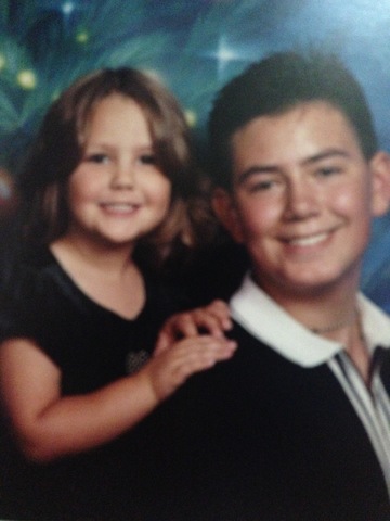 Move to Alaska- Pictured: Me and my brother, age 4 and 15