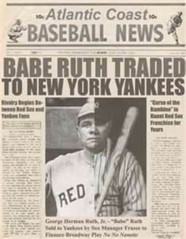 Babe Ruth sold to Yankees