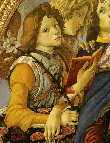 Detail from "The Madonna of the Pomegranate" - Botticelli