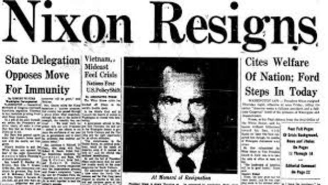 President Nixon resigns
