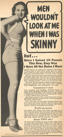 Vintage Magazine Ads on Body Weight (female)