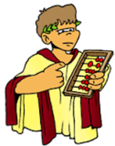 los romanos usaron abacos con piedresitas, a las que llamaban calculos