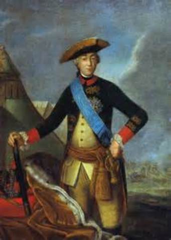Peter III suceeds Empress Elizabeth