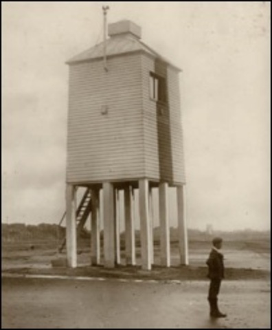 Lighthouse on legs constructed at Burnham-on-sea