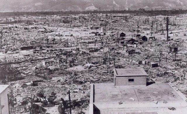The bombing of Hiroshima and Nagasaki