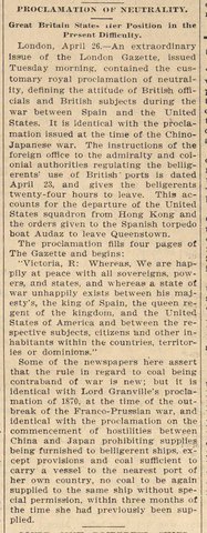 Proclamation of Neutrality