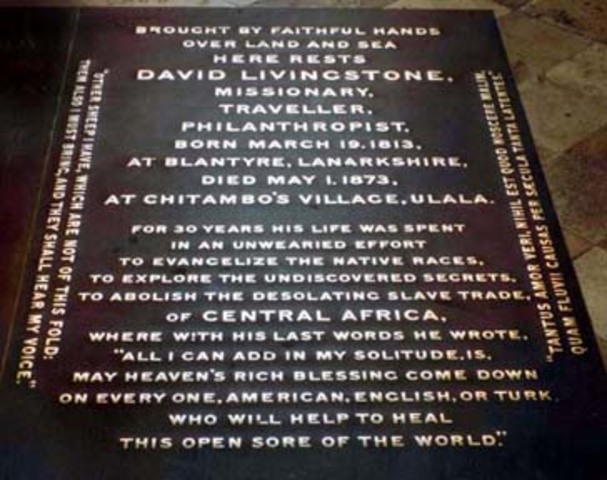 Dr. Livingstone dies