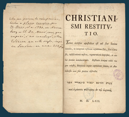 "Christianismi Restitutio" hasi