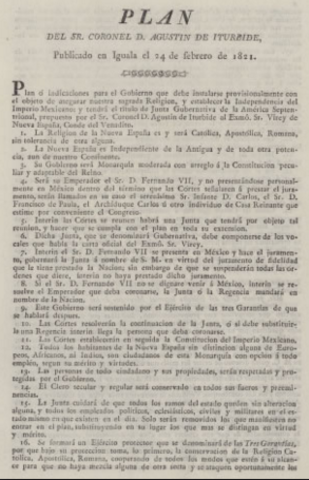 The Unification of Forces: Plan of Iguala