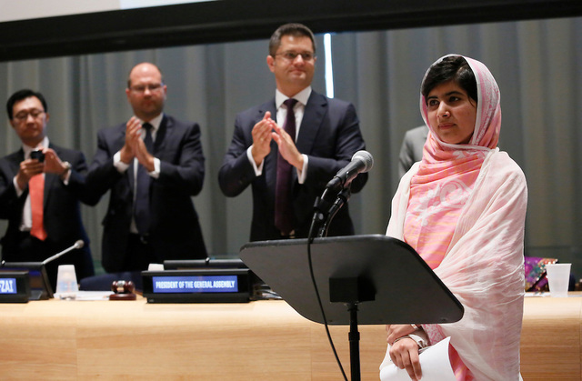 At only 16 years of age, Malala gives a speech to the UN Delegates