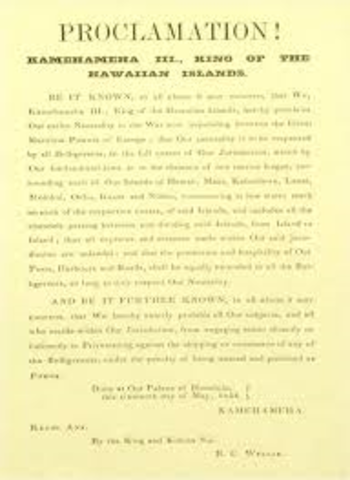 Proclomation Of Neutrality