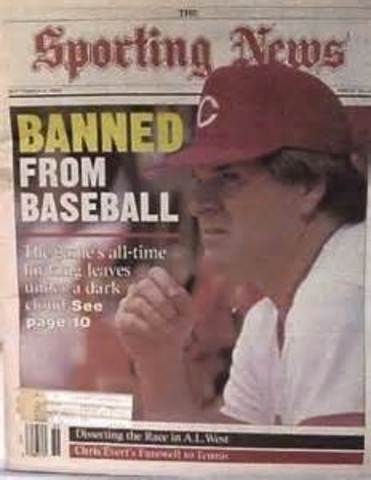 Pete Rose Banned from Baseball