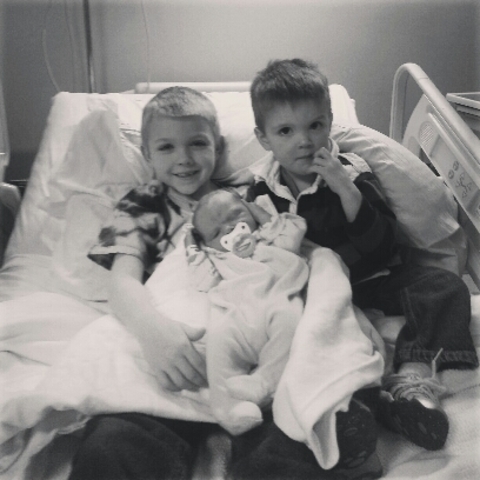 My sister Emily was born