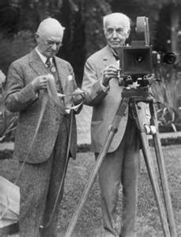 Thomas Edison demonstrated the first talking motion picture.