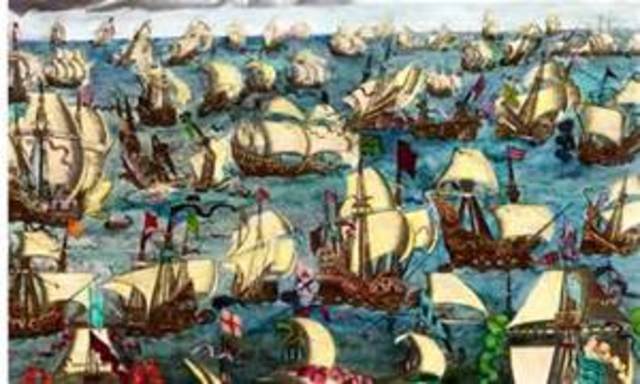 The "invincible" spanish Armada is defeated by England