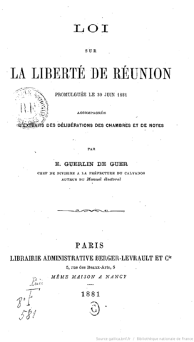 Liberté de réunion.