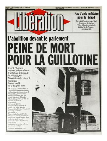 Abolition de la peine de mort.