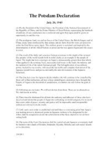 Potsdam declaration