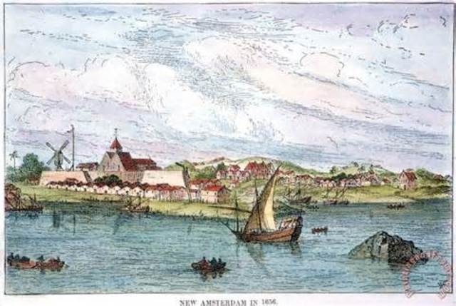 The English seize New Amsterdam from the Dutch