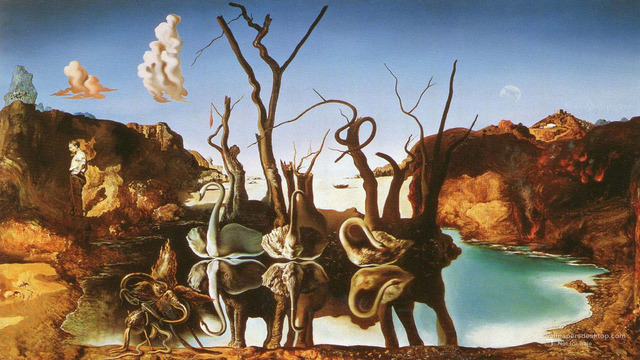 Swans Reflecting Elephants - Salvador Dali