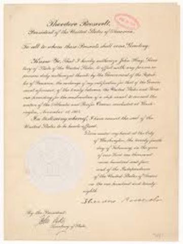 Panama and US treaty over canal