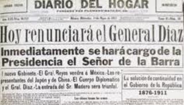 Diaz renuncia a la Precidencia