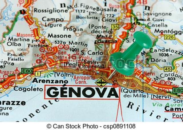 o cavaleiro dirige-se para Génova.