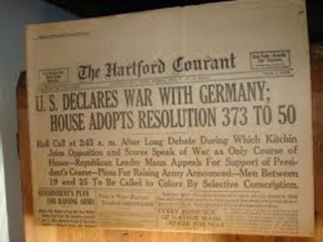 The United States Declares War on Germany