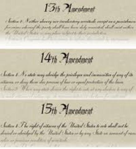 13th 14th and 15th Amendment