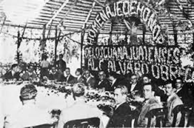 Álvaro Obregón toma Guadalajara.