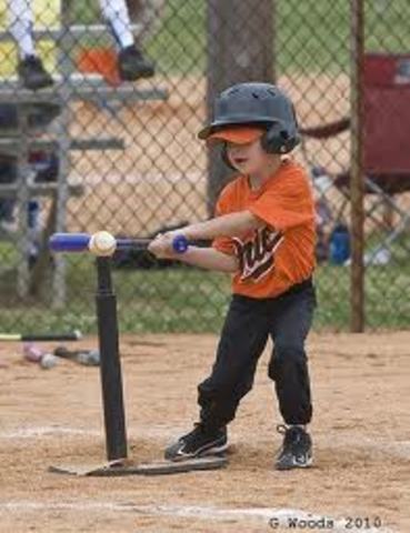 I started my first year of tee ball.