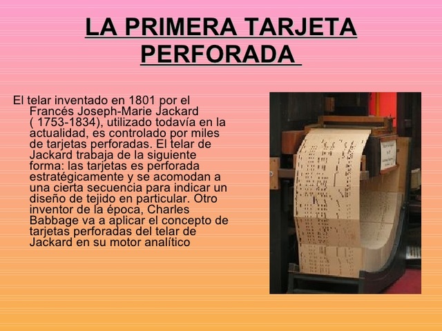 Primeras tarjetas perforadoras