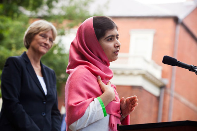 Gave a speech at Harvard University