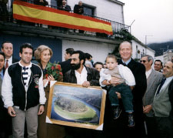 Visita de los Reyes de España a Las Hurdes.