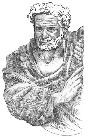 Democrates" El ojo persive las particulas de la luz, cual estan estan vacias.