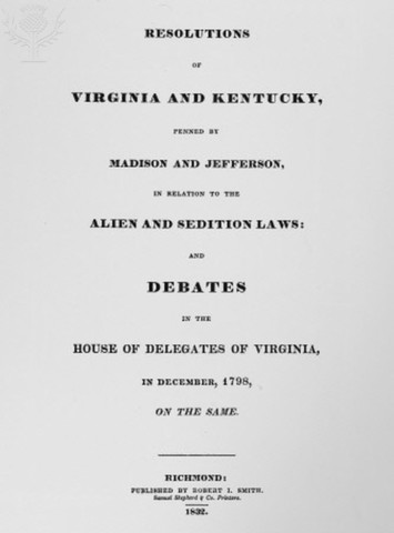 Alien and Sedition Acts