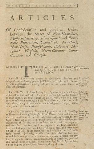 Articles of Confederation
